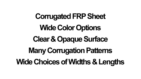 White FRP Corrugated Wall Panel